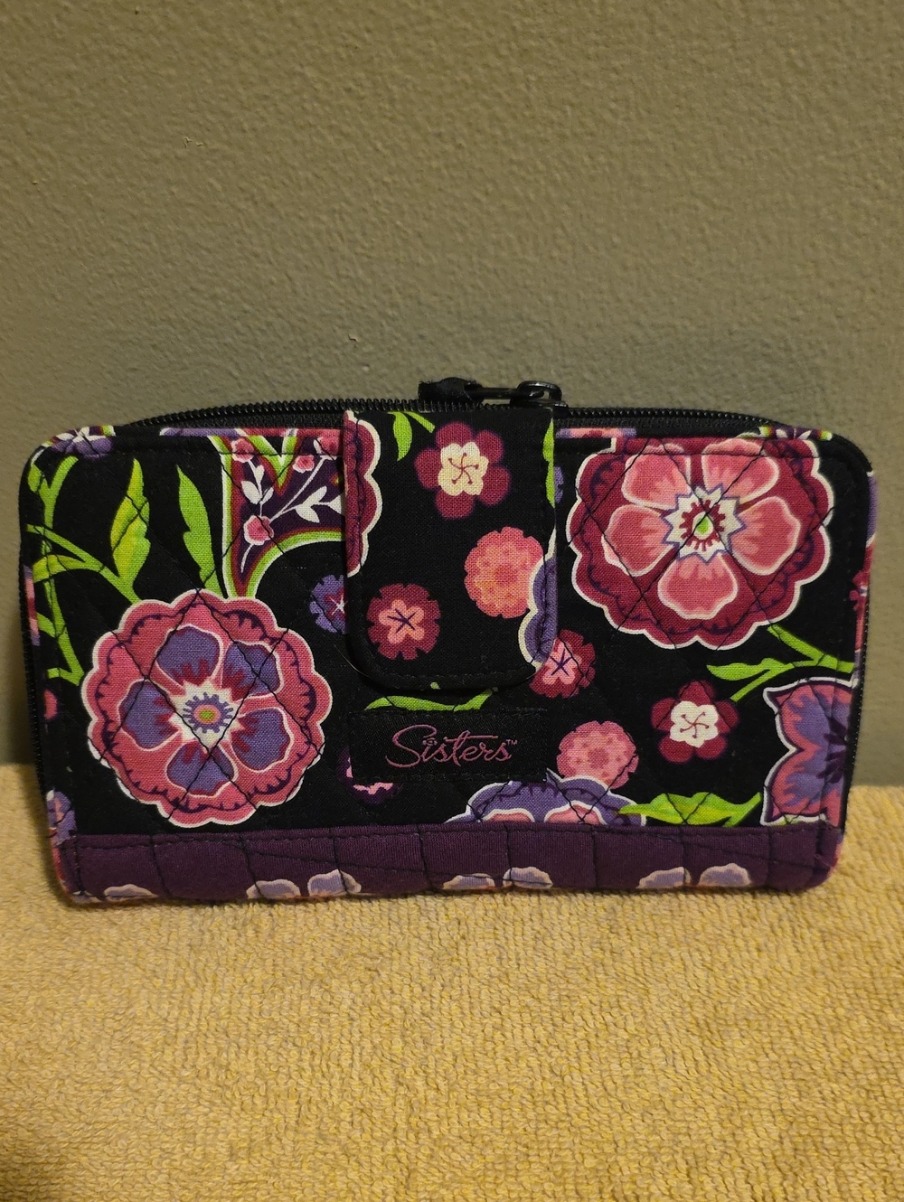 Sisters- Floral Quilted Wallet-Inv.526